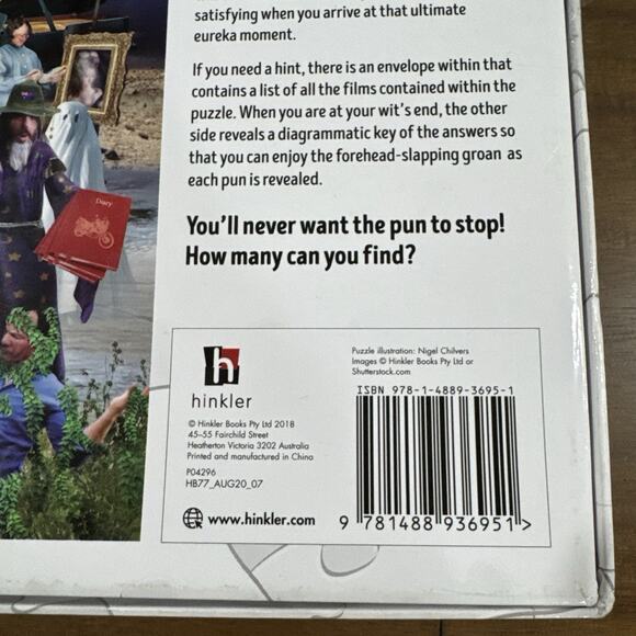 Hinkler Puzzle 100 Movie Visual Puns 1000 Piece Jigsaw Puzzle Infinity Fun - Picture 10 of 10